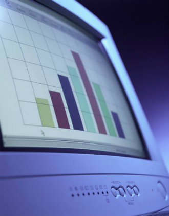 research graph on monitor