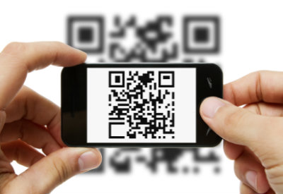 scanning QR code with mobile phone