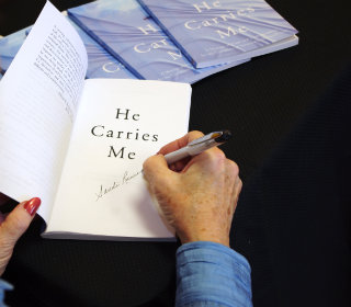 author signing her book