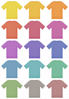 colorful t shirts