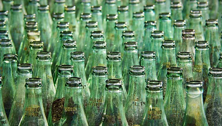 glass bottles