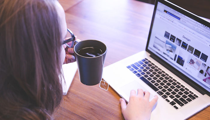 woman with laptop